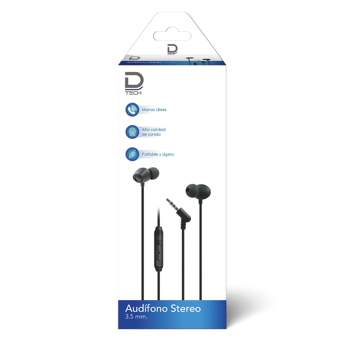 Audifono Stereo Negro 3.5 mm | Datacom