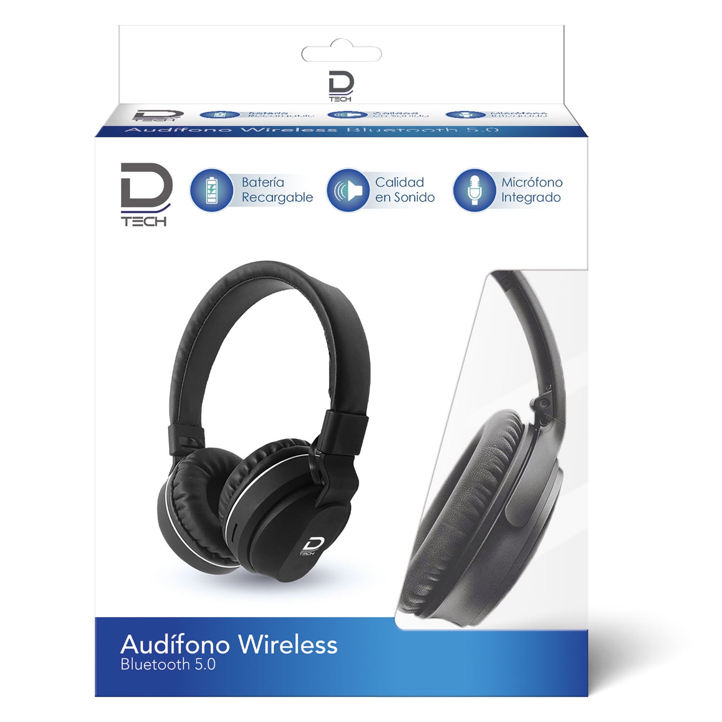 Audífono Inalámbrico Bluetooth 5.0 Negro | Datacom