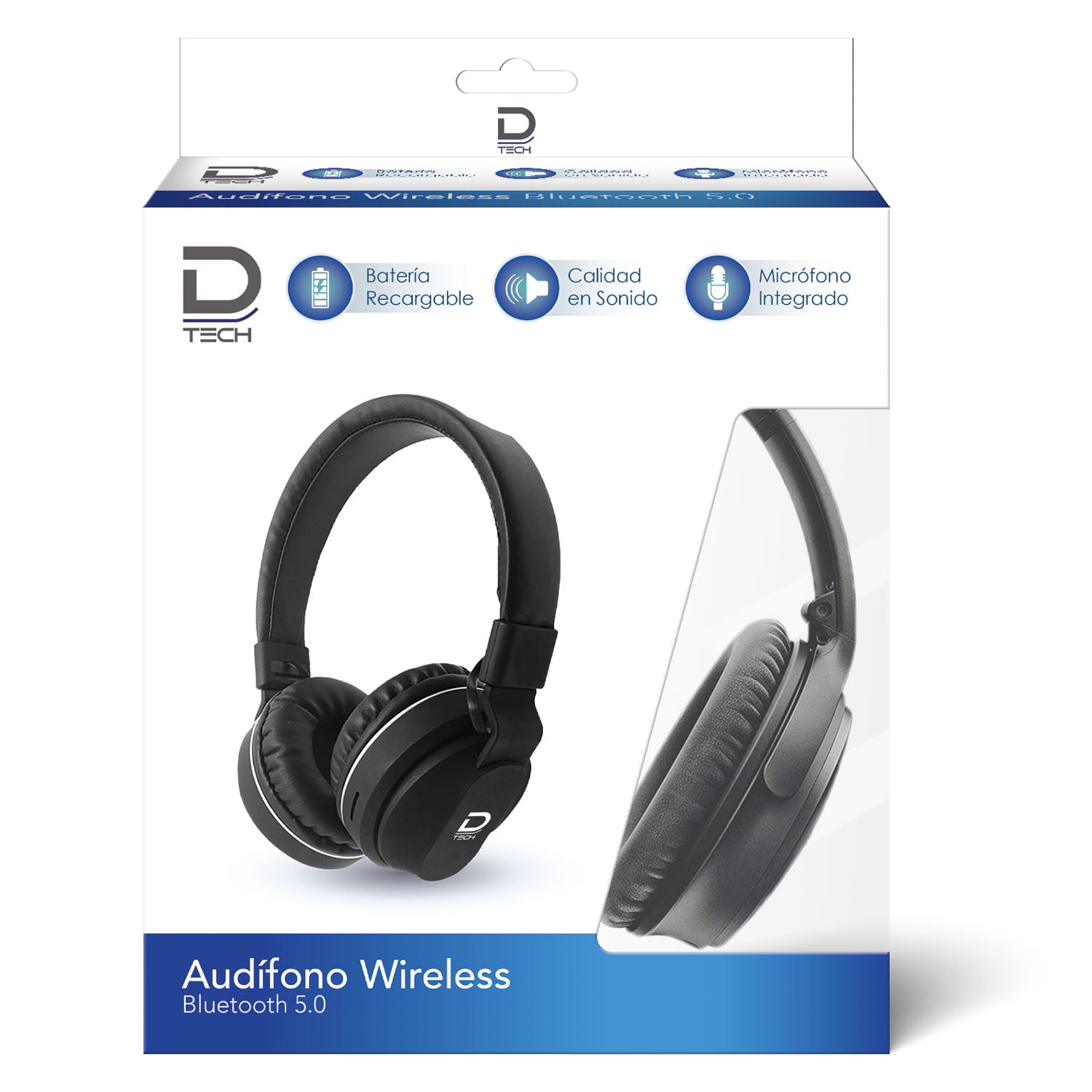 Audífono Inalámbrico Bluetooth 5.0 Negro | Datacom