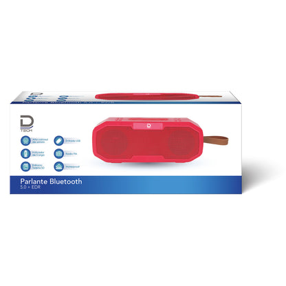 Parlante Bluetooth 5.0 Waterproof Rojo | Datacom