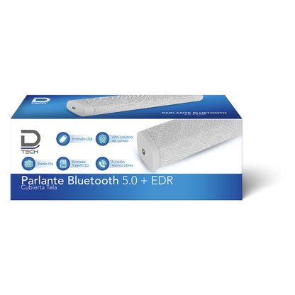 Parlante Bluetooth 5.0 + EDR Cubierta Tela Blanco | Datacom