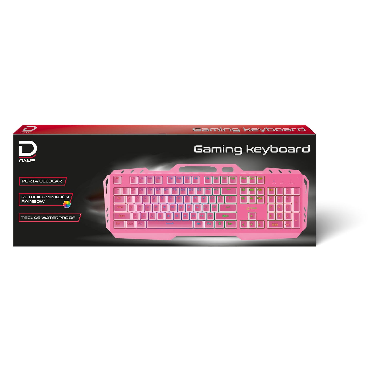 Teclado Gaming Retroiluminado Rosado USB | Datacom