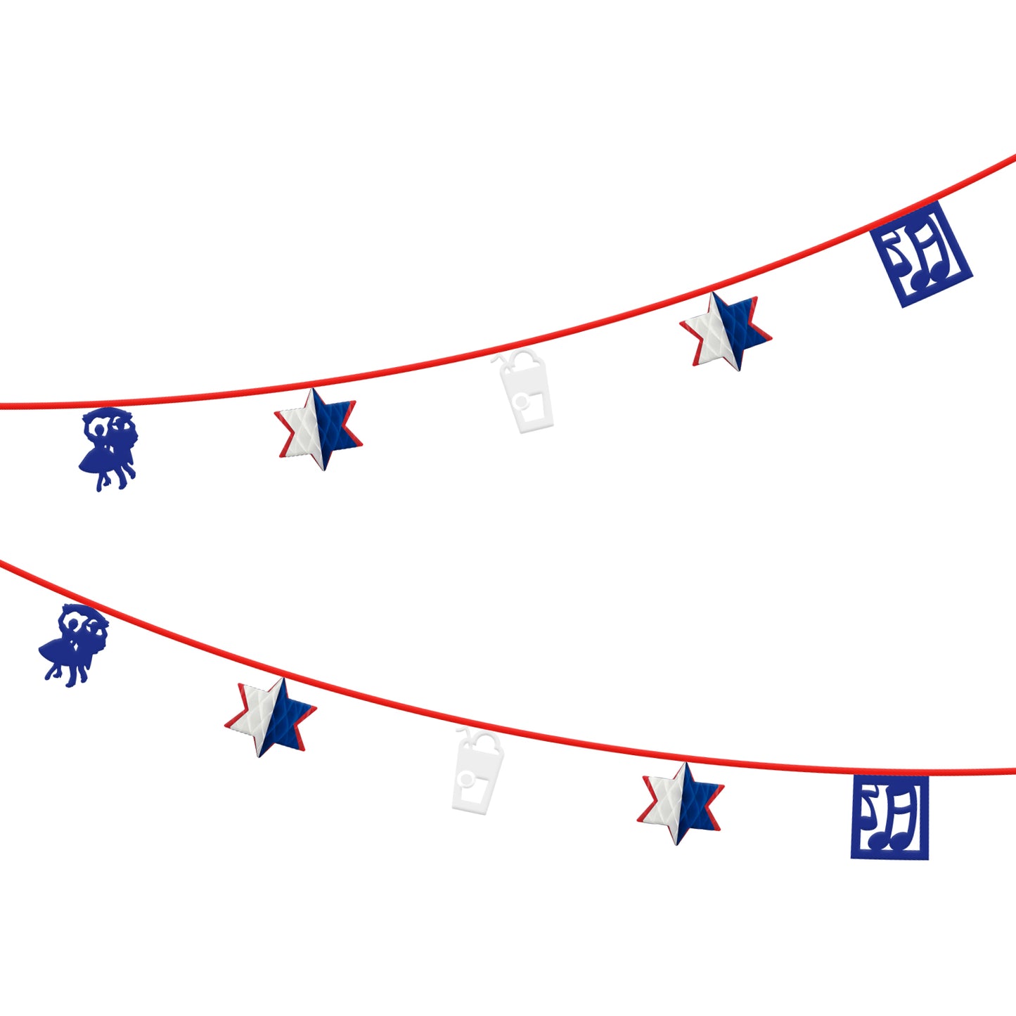 Guirnalda Adornos Colgantes 12,5 cm 2 metros | Big Party