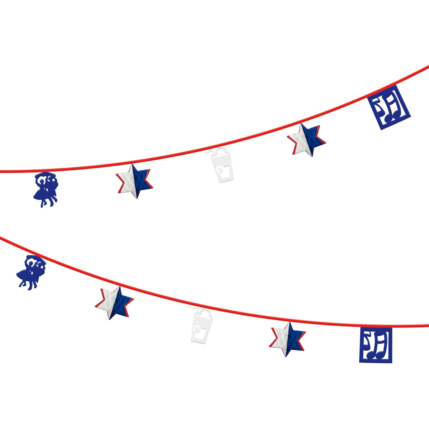 Guirnalda Adornos Colgantes 12,5 cm 2 metros | Big Party