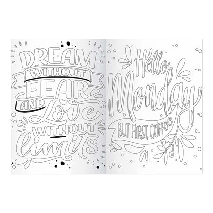 Libro Para Colorear Lettering - 64 Paginas | Art & Craft