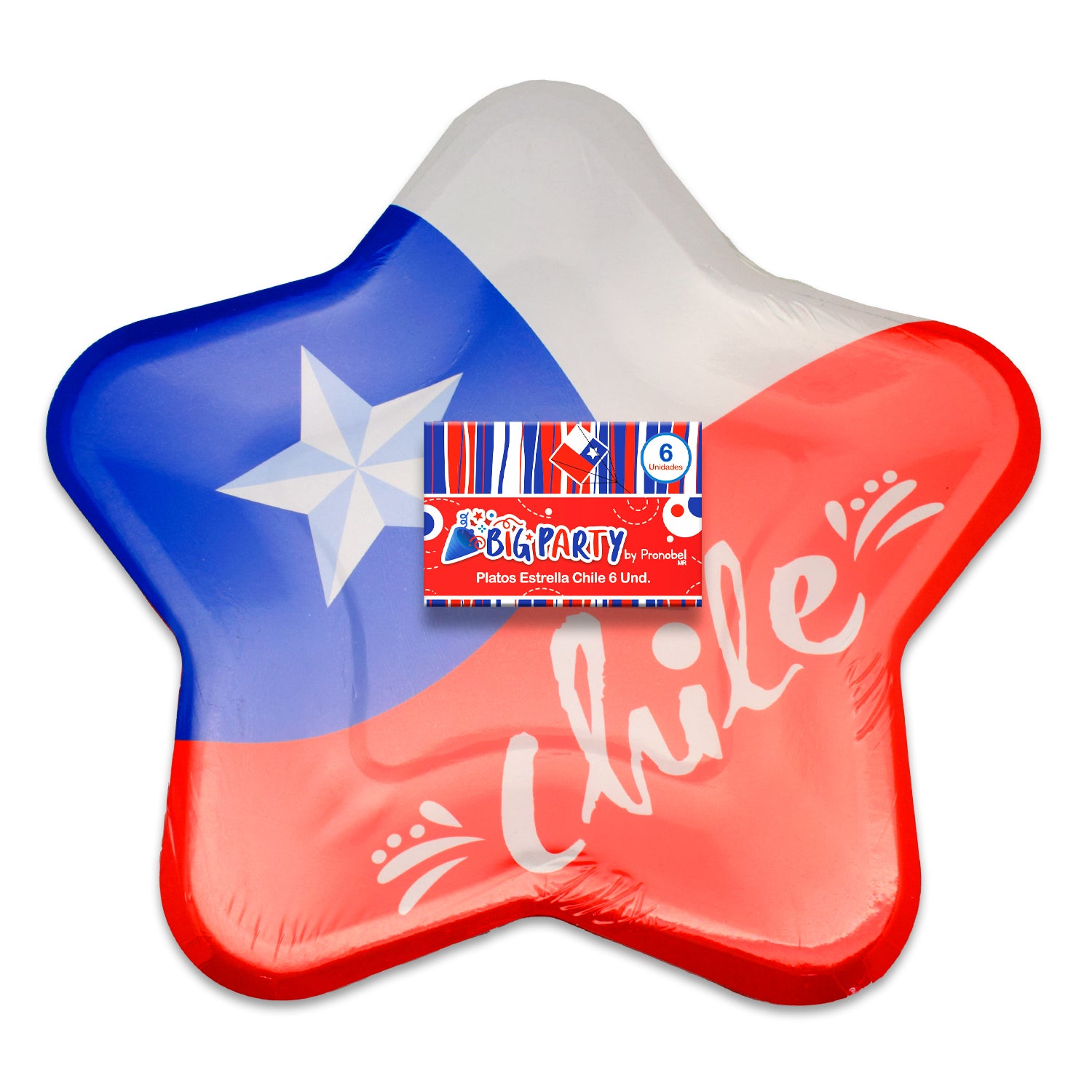 Plato Estrella Chile 6 unidades | Big Party