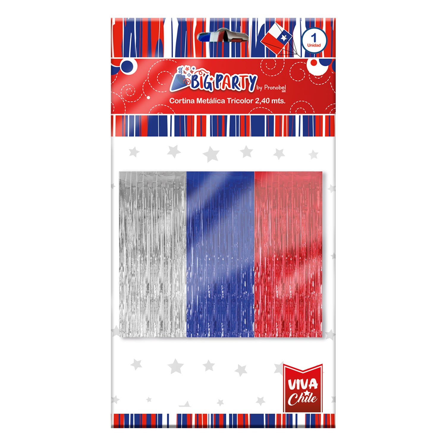 Cortina Metalica Tricolor 1 unidad | Big Party