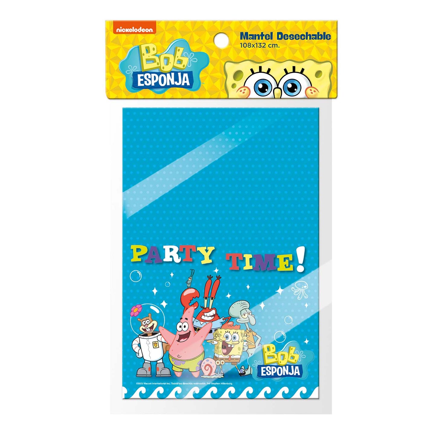 Mantel desechable 108x182 cm | Bob Esponja