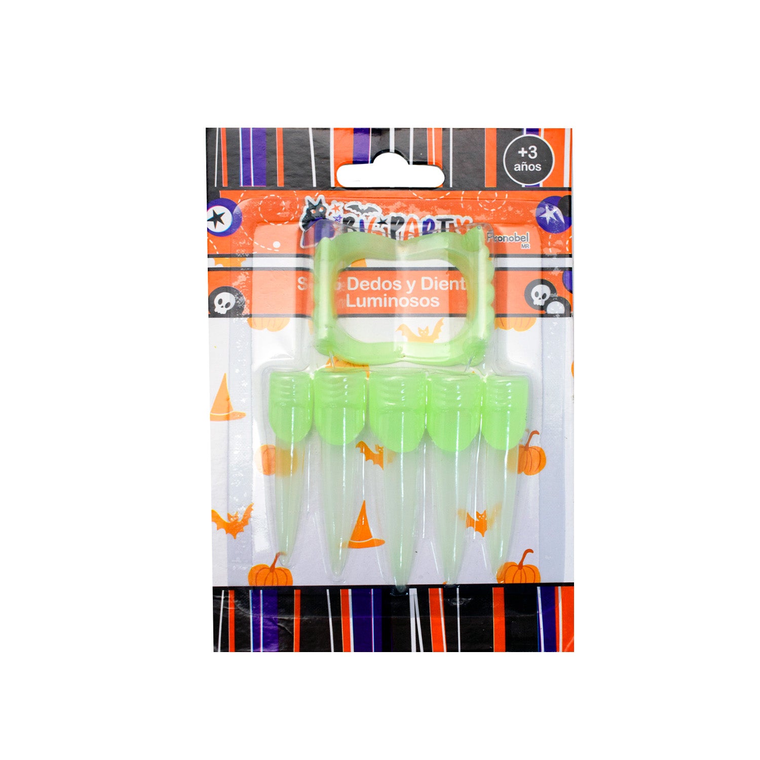 Set 5 Dedos Y Dientes Luminosos Halloween | Big Party