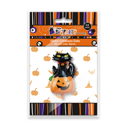 Globo Calabaza Gato 68x97 cm Halloween | Big Party