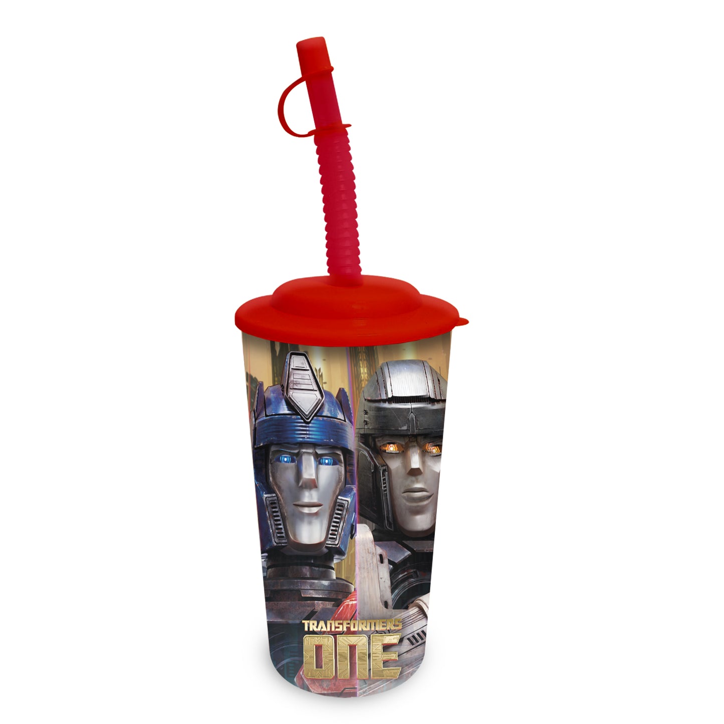 Vaso Con Bombilla 350 ml | Transformers