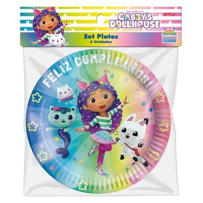 Set 6 Platos De Cartón 18 cm | La Casa de Gabby