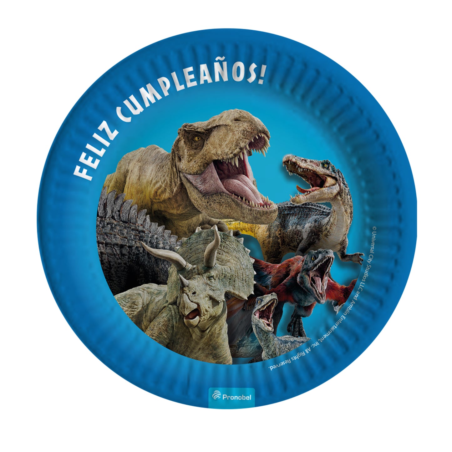 Set 6 Platos De Cartón 18 cm | Jurassic World