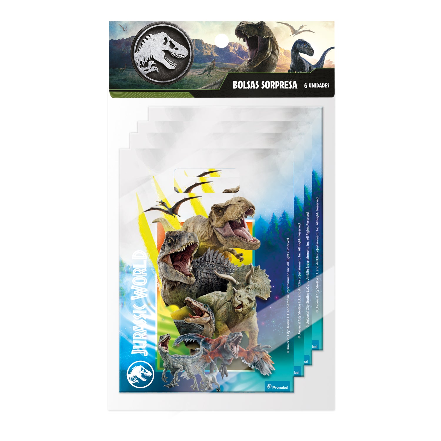 Set 6 Bolsas Para Sorpresas | Jurassic World