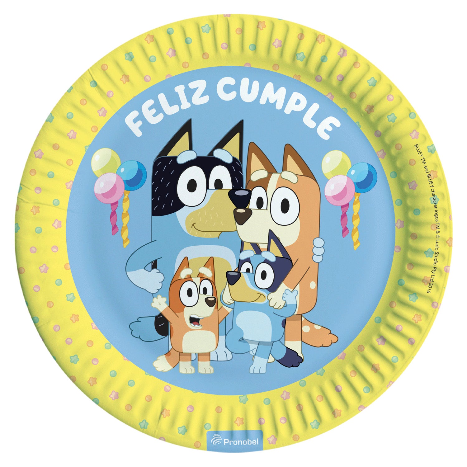 Set 6 Platos De Cartón 18 cm | Bluey