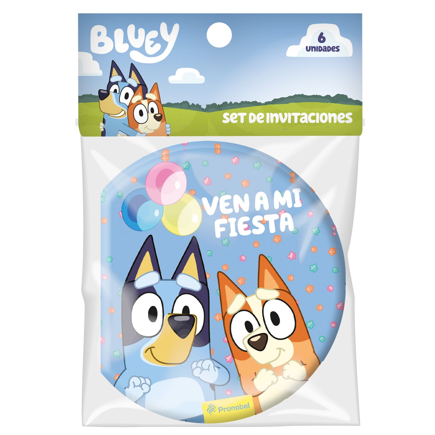 Set 6 Invitaciones | Bluey