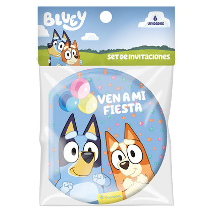 Set 6 Invitaciones | Bluey