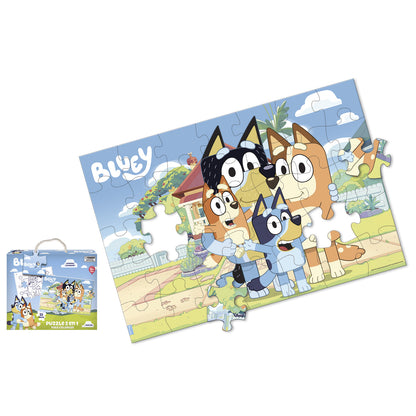 Puzzle 35 Piezas 2 En 1 Para Colorear | Bluey