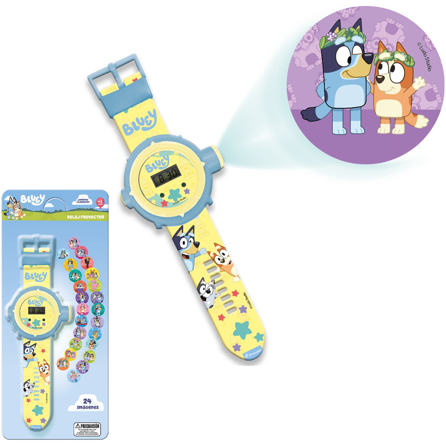 Reloj Proyector 24 Imágenes | Bluey