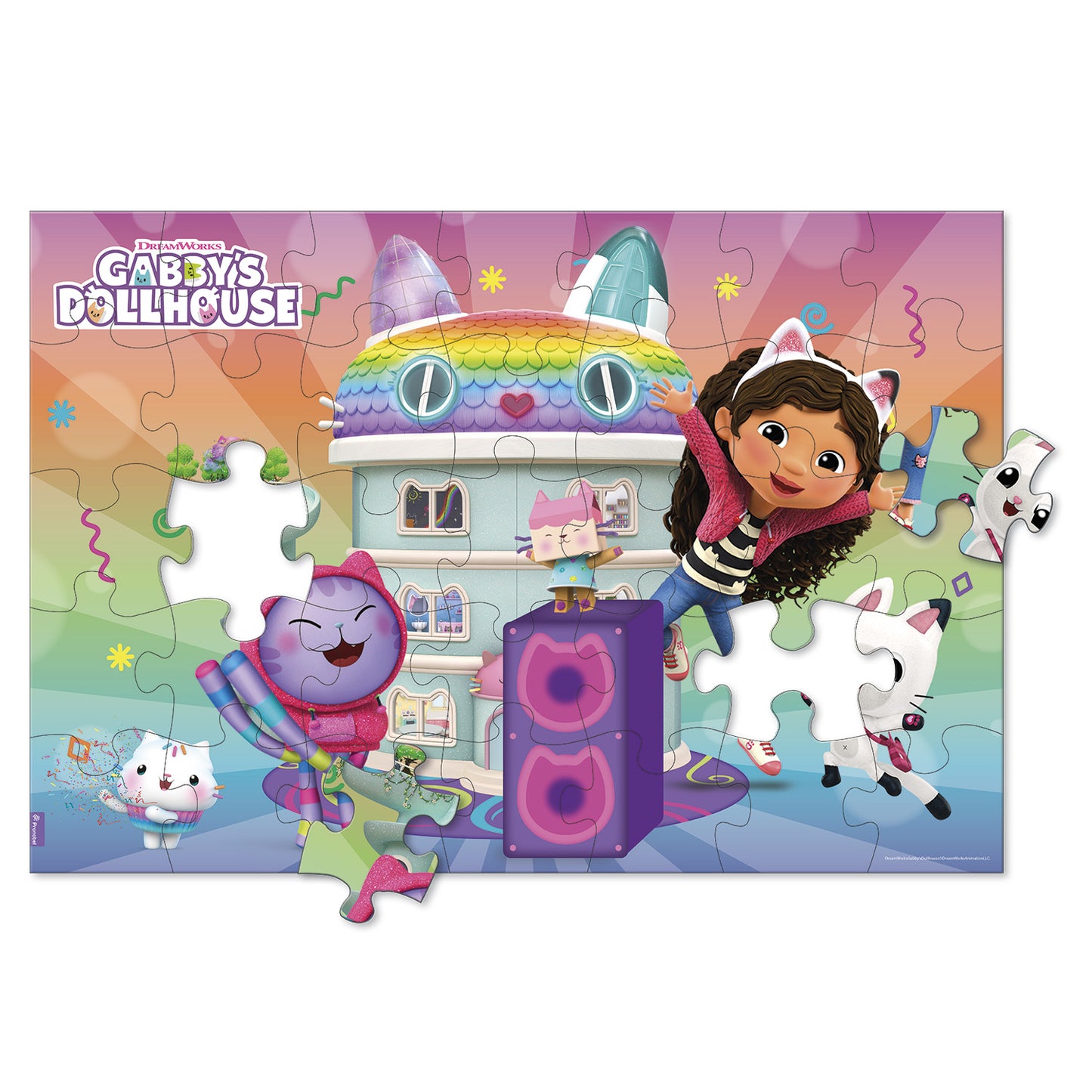 Puzzle 35 Piezas 2 En 1 Para Colorear