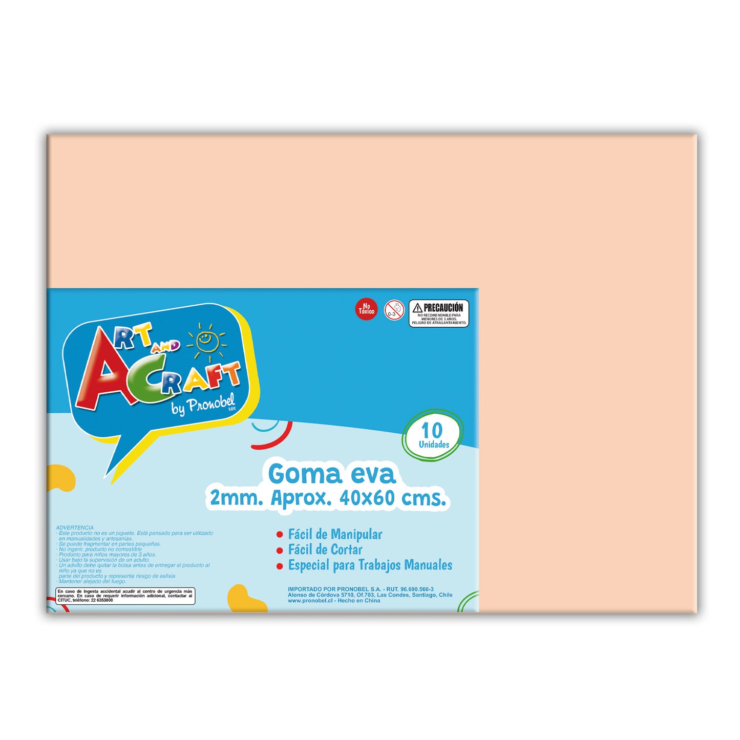 Goma Eva Adhesiva 40x60 cm 2 mm Piel | Art & Craft