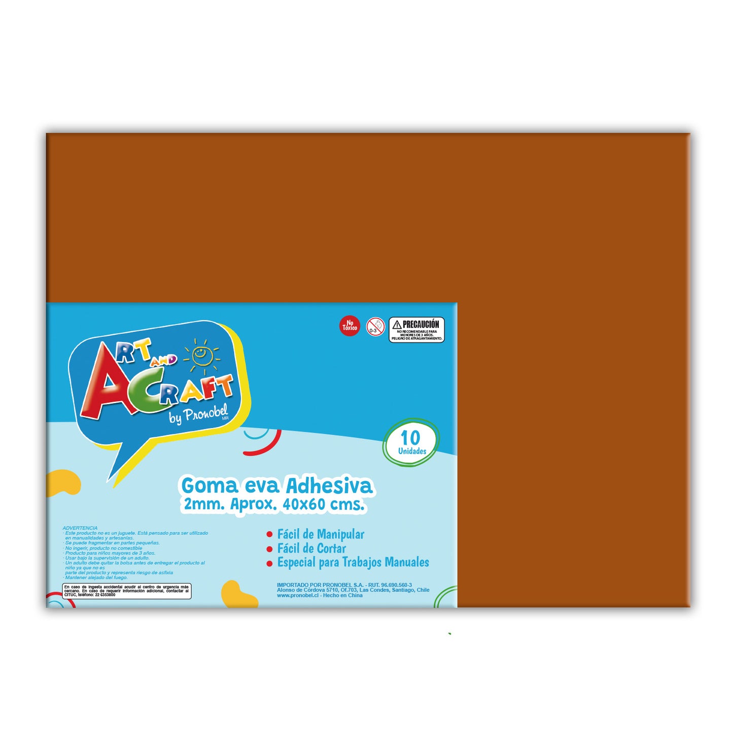 Goma Eva Adhesiva 40x60 cm 2 mm Café | Art & Craft