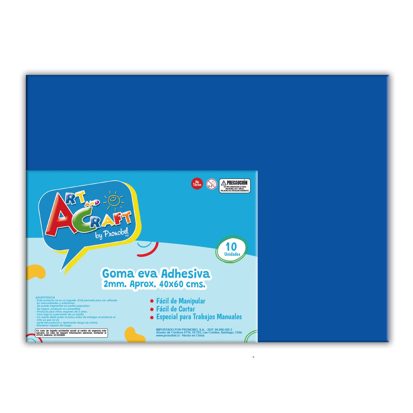 Goma Eva Adhesiva 40x60 cm 2 mm Azul | Art & Craft