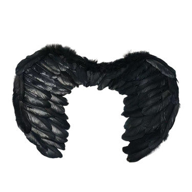 Alas Angel Pluma Color Negro 44x35 cm Halloween | Big Party