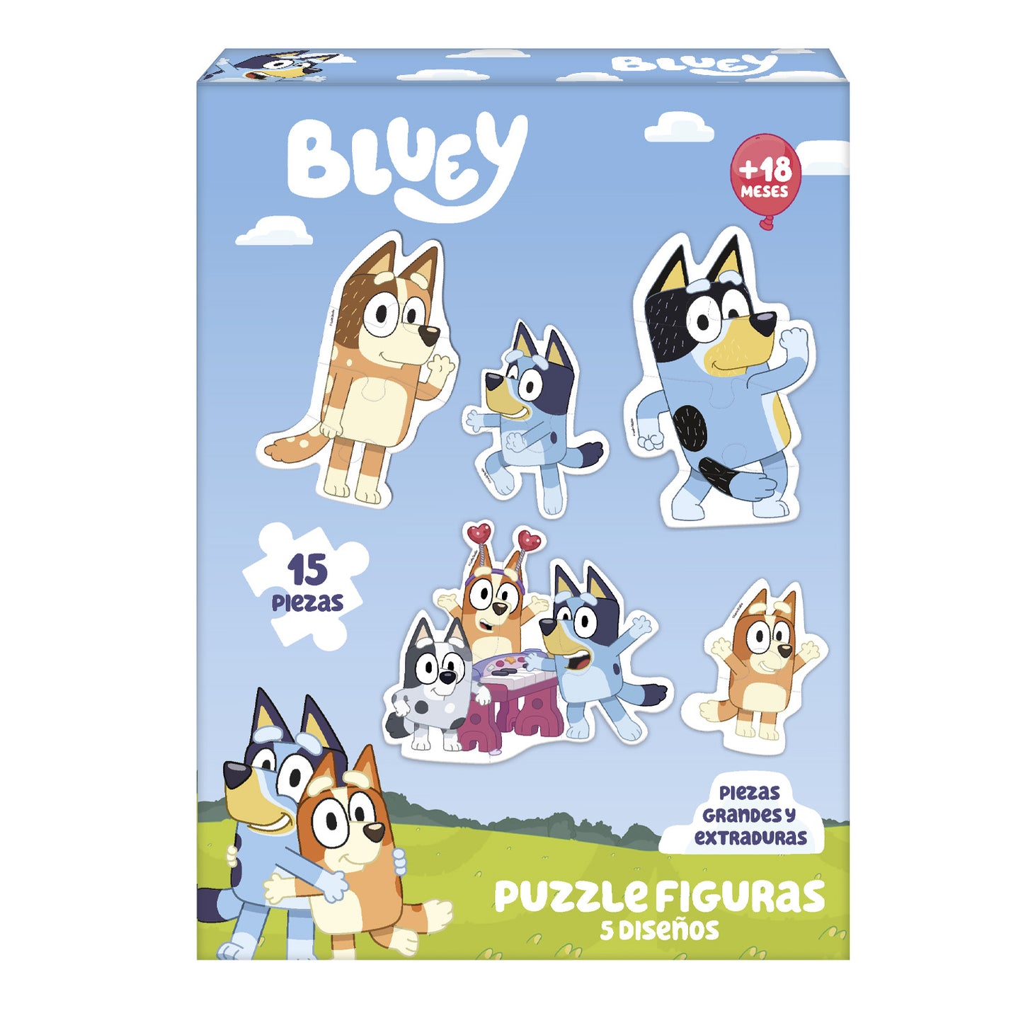Puzzles 5 Personajes 15 Piezas | Bluey