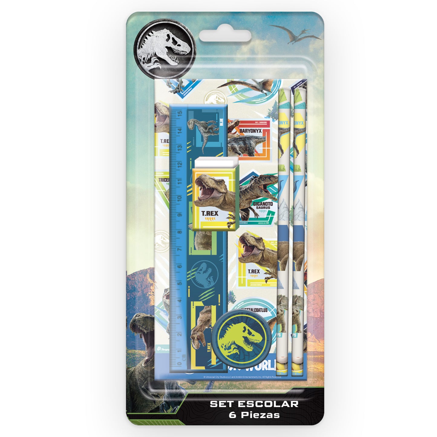 Set Escolar 6 piezas | Jurassic World