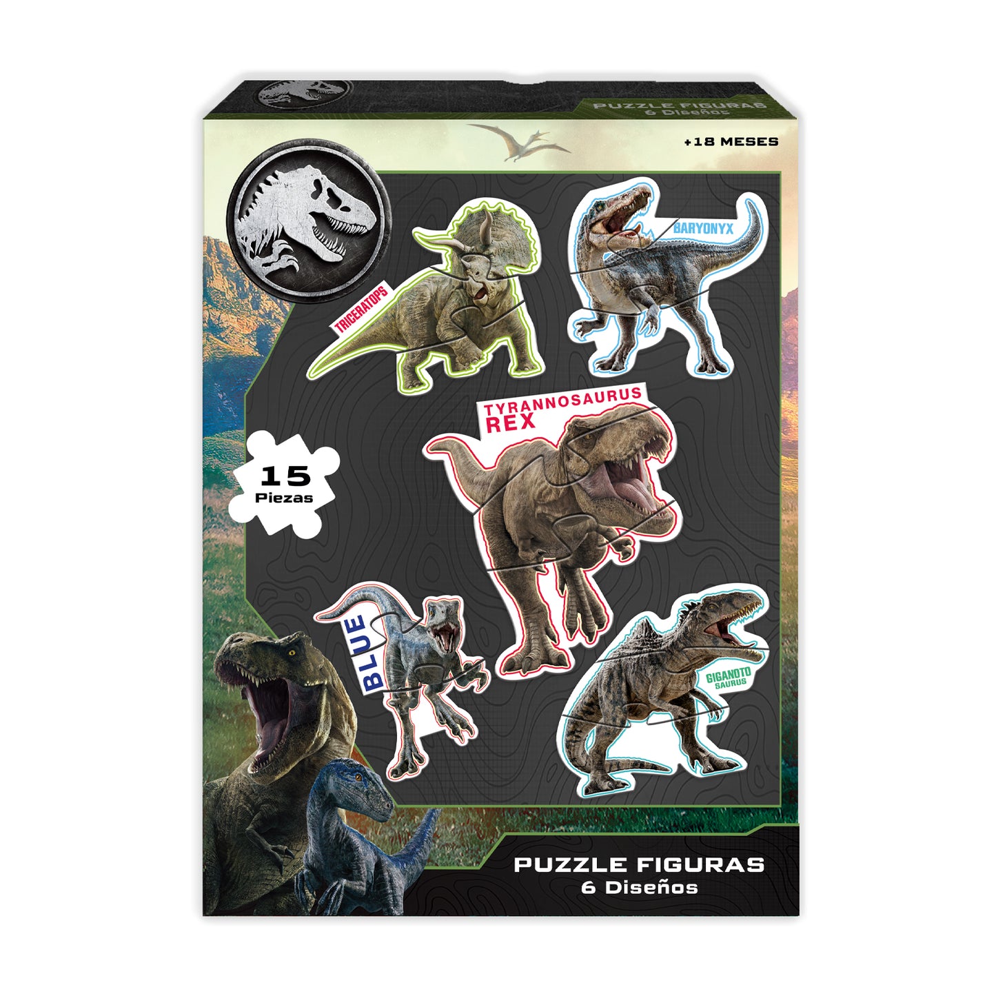 Puzzles 5 Personajes 15 Piezas | Jurassic World
