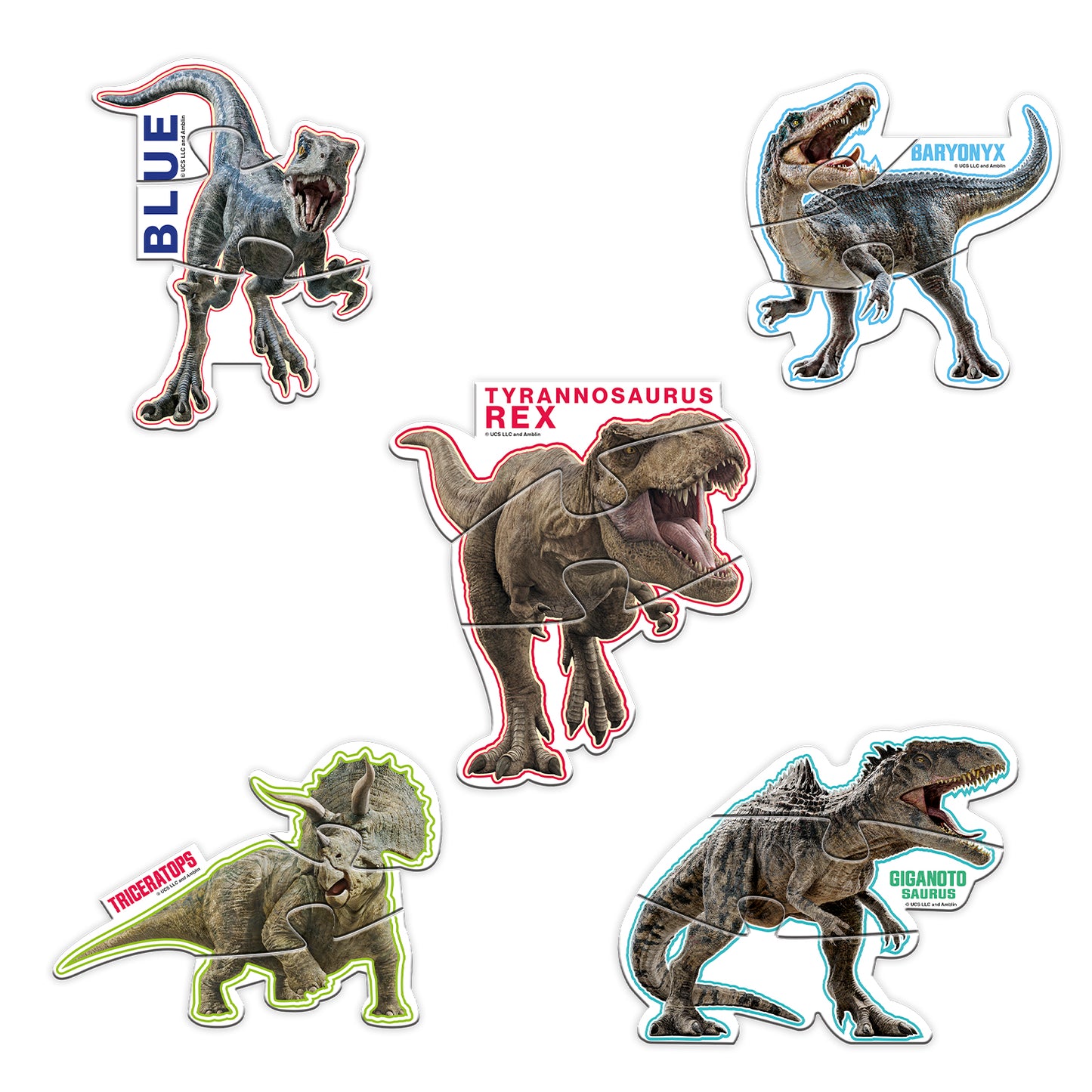 Puzzles 5 Personajes 15 Piezas | Jurassic World