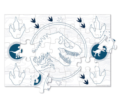 Puzzle 35 Piezas 2 En 1 Para Colorear | Jurassic World