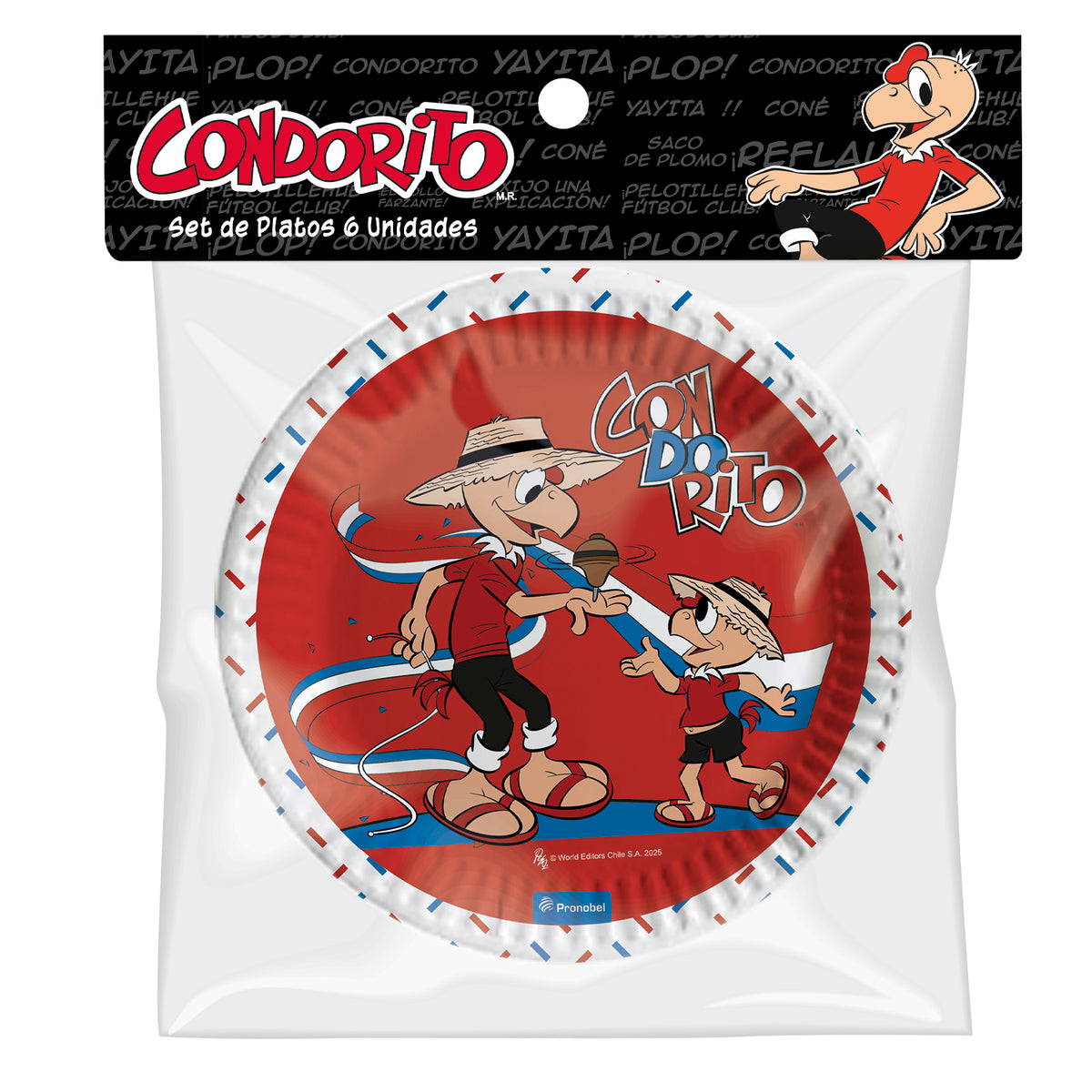 Set 6 Platos De Cartón 18 cm | Condorito