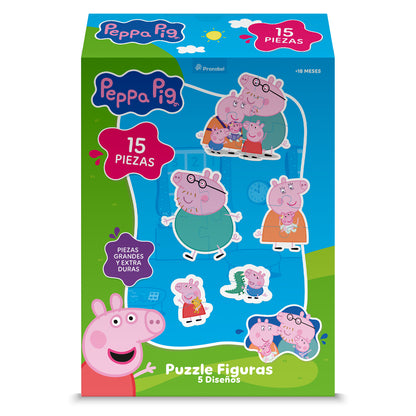 Puzzles 5 Personajes 15 Piezas | Peppa Pig