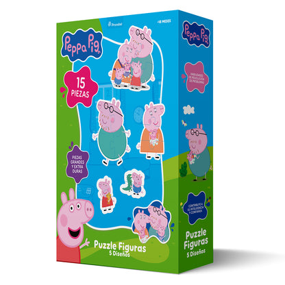 Puzzles 5 Personajes 15 Piezas | Peppa Pig