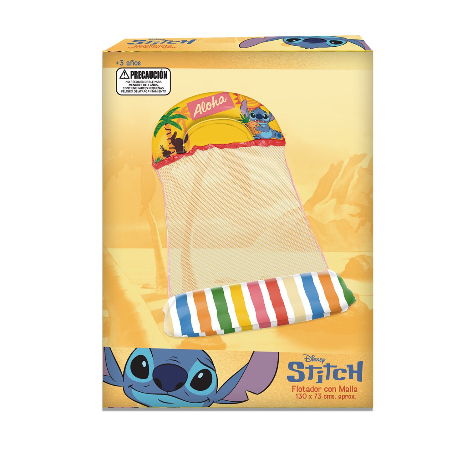 Flotador Con Malla 130x73 cm Stitch