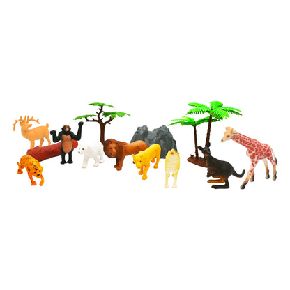 Set Animales de Selva Tubo 13 Piezas | Pronobel
