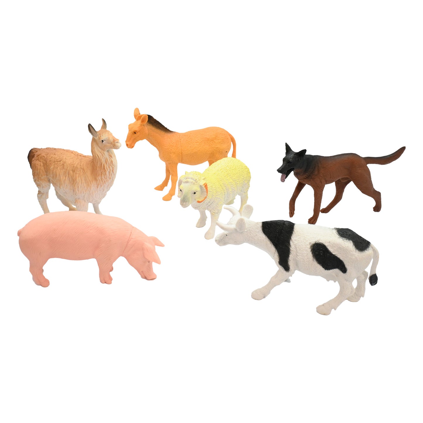 Set Animales de Granja Grande 6 Piezas (13 cm) | Pronobel
