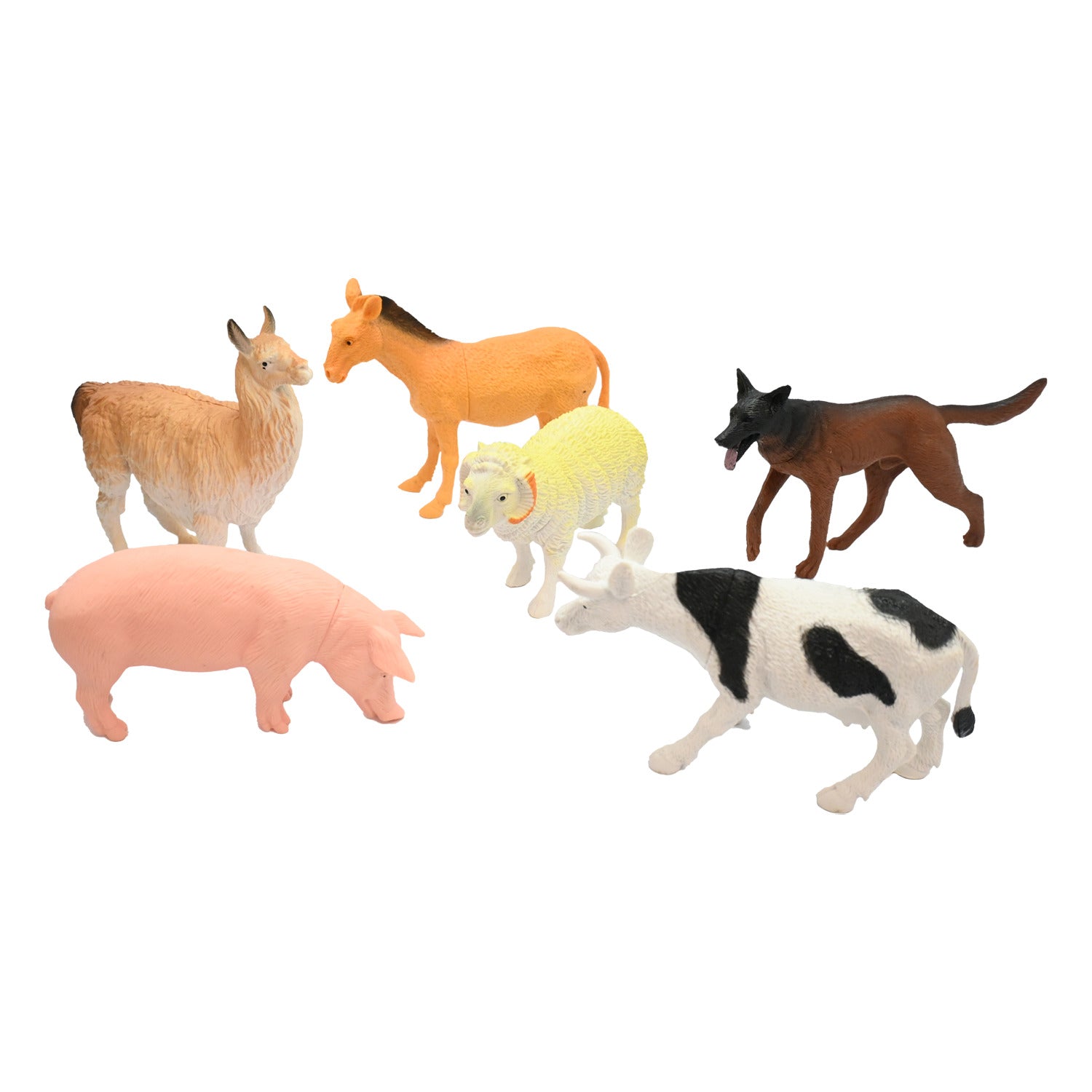 Set Animales de Granja Grande 6 Piezas (13 cm) | Pronobel