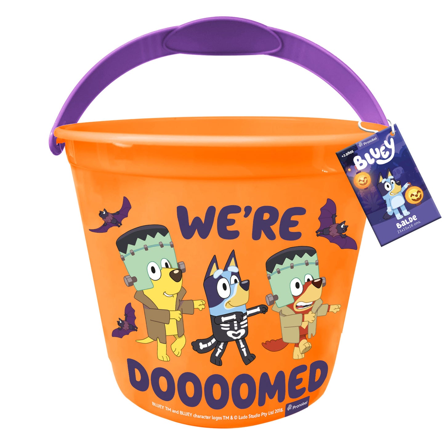 Balde Dulce Naranja 21x15x16 cm Halloween | Bluey