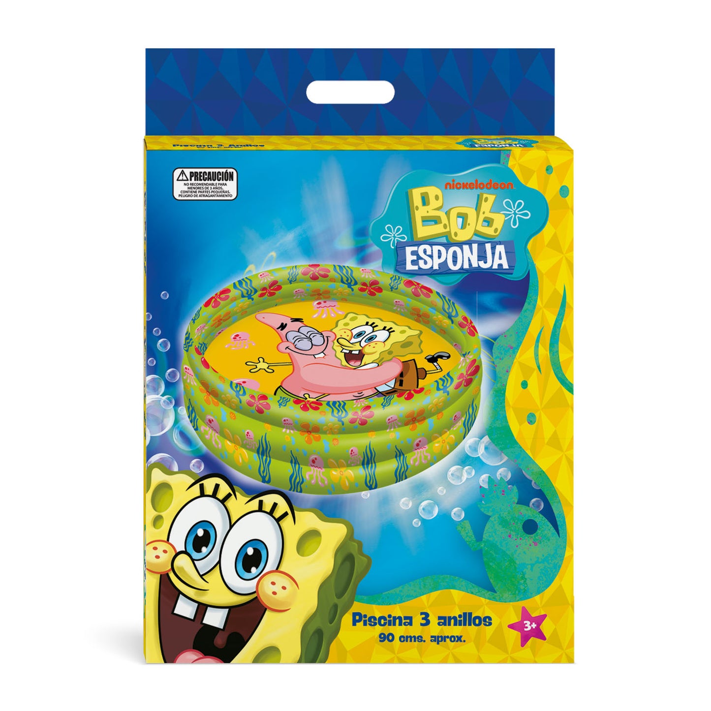 Piscina 3 Anillos 90 cm | Bob Esponja
