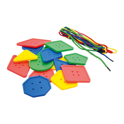 Botones Geométricos para Hilar 100 Unidades con Balde | Pronobel