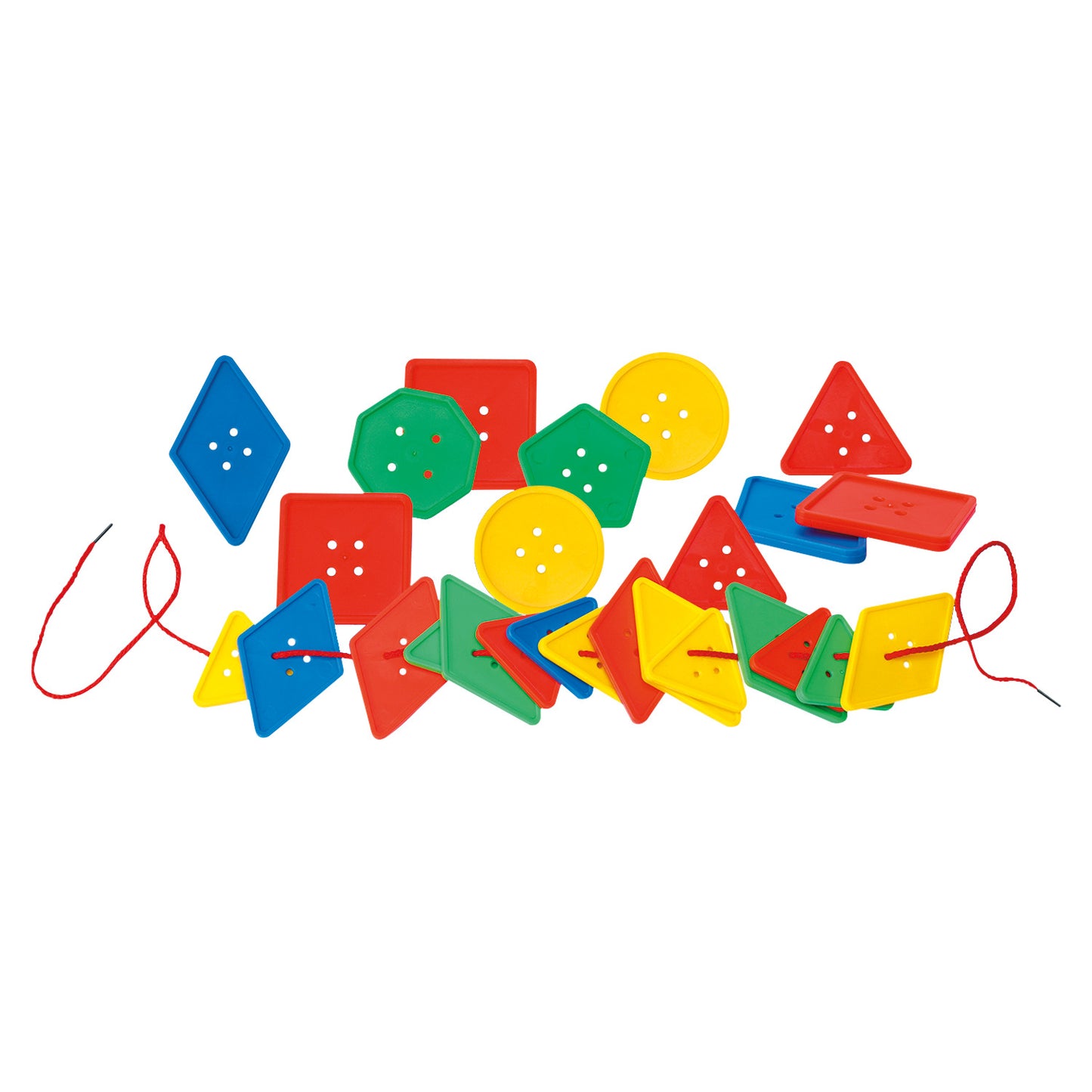 Botones Geométricos para Hilar 100 Unidades con Balde | Pronobel