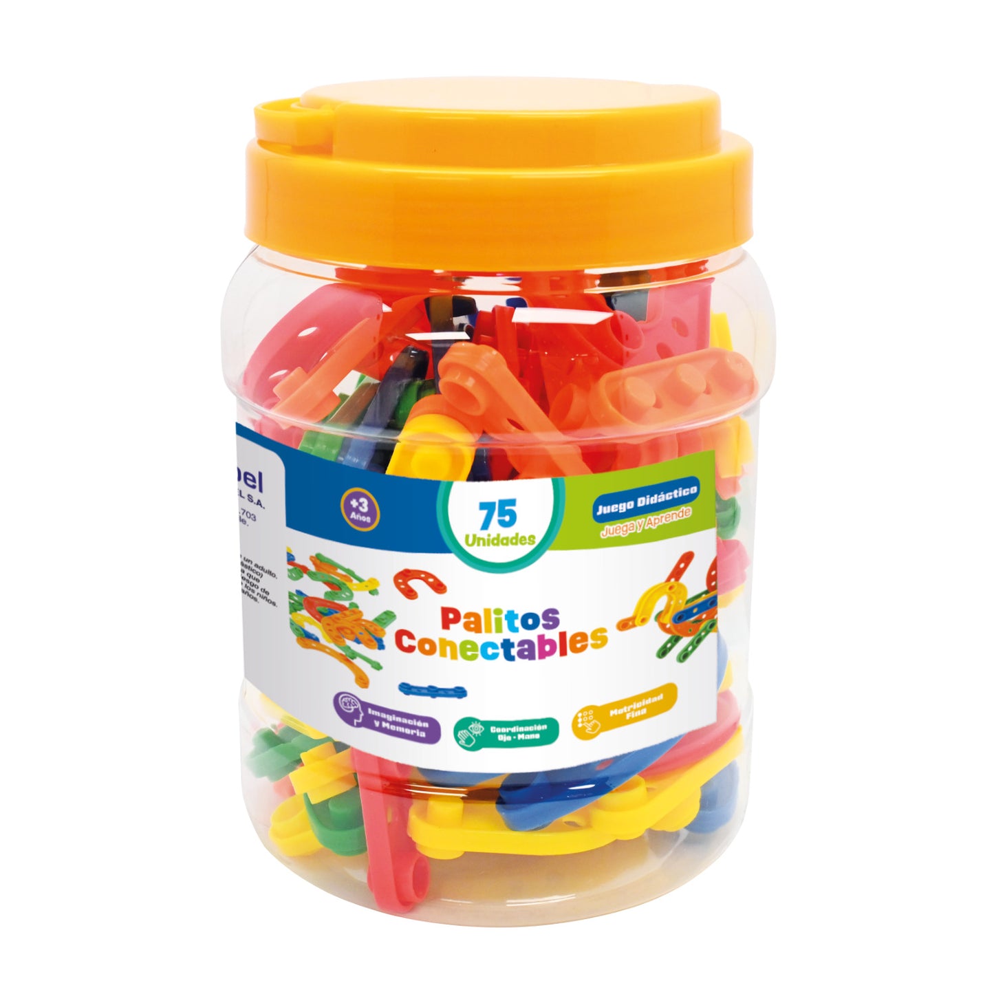 Palitos Conectables 75 Unidades con Balde | Pronobel
