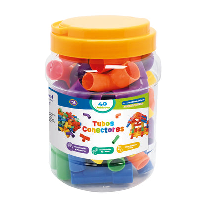 Tubos Conectores 40 Unidades con Balde | Pronobel