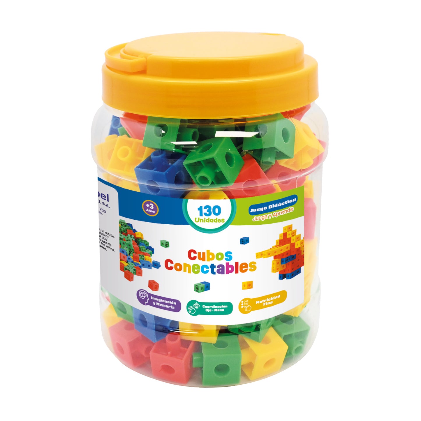 Cubos Conectores 130 Unidades con Balde | Pronobel
