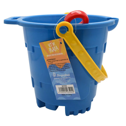 Balde Playa Castillo con Pala 18x18 Cm | Pronobel