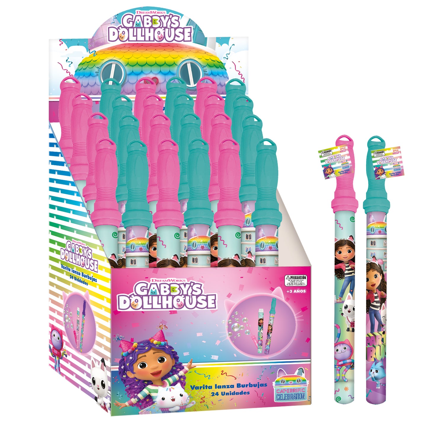 24 Varitas Lanza Burbujas | La Casa de Gabby