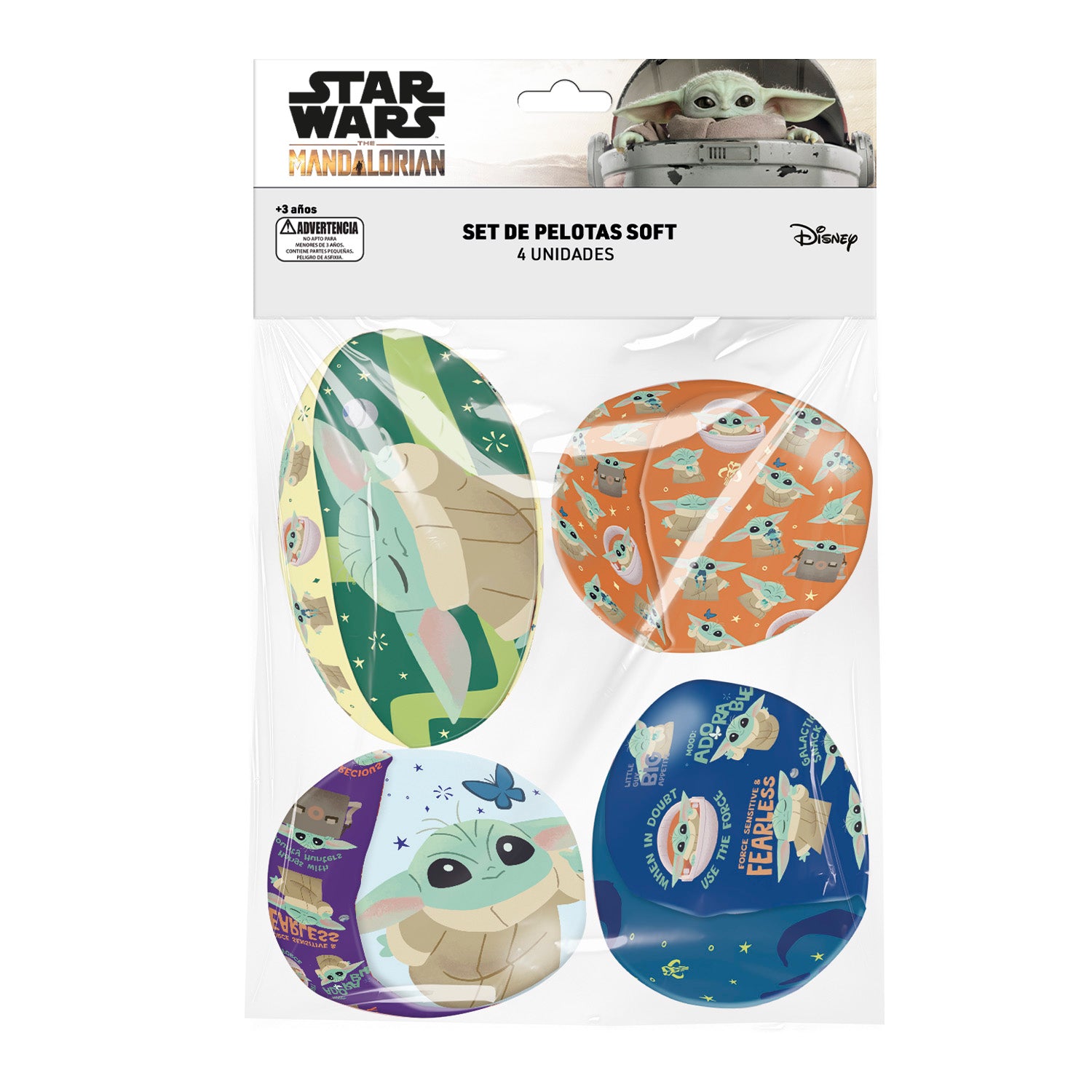 Set Pelotas Soft 4 Piezas Grogu | Star Wars